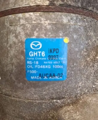 Mazda 6 Air conditioning (A/C) compressor (pump) AUCAA02 FD46XG GHT6