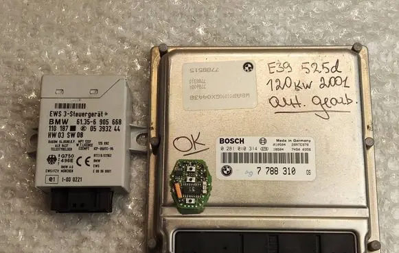 BMW 5 E39 Engine ECU kit and lock set 7788310 0281010314 6905668