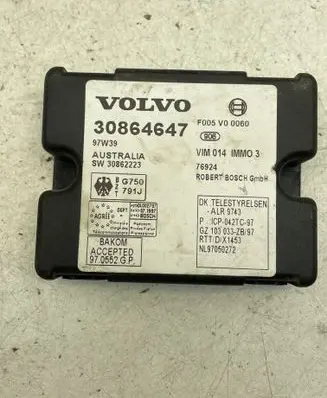 Volvo S40, V40 Immobilizer control unit/module F005V00060 30864647 30862223