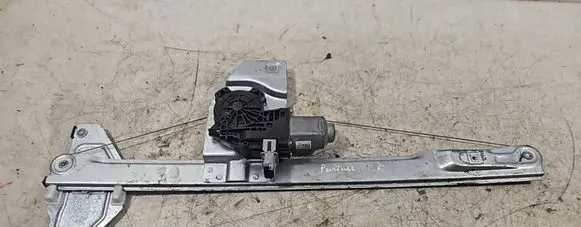 Rear door window regulator with motor