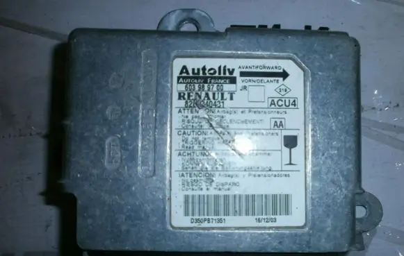 Renault Scenic II - Grand scenic II Airbag control unit/module 8200340431 603989700