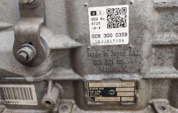 Porsche Cayenne (92A) Automatic gearbox 8360035B RML 16JJ310259