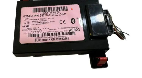 Honda Accord Bluetooth control unit module 39770TL0G010M1 1451751