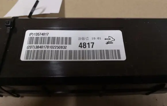 Opel Insignia A Air conditioning/heating control unit 13574817 4817