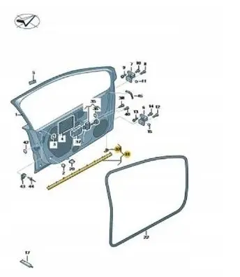 Volkswagen Polo V 6R Rubber seal front door (on door) 6R4837697A