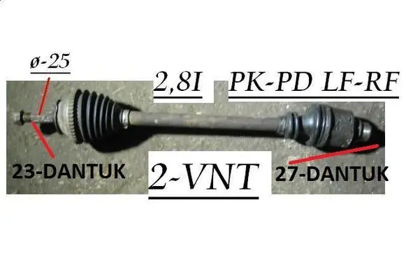 Renault Espace II Front driveshaft 28LGSLQ25