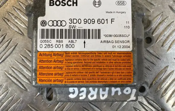 Volkswagen Touareg I Airbag control unit/module 3D0909601F 0285001800