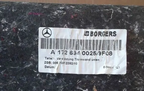Mercedes-Benz SLK R172 Tailgate/boot cover trim set MCD3931