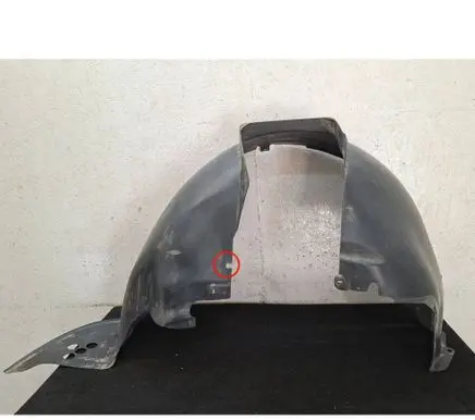 Volkswagen Transporter - Caravelle T5 Front wheel arch liner splash guards 7H0809962C 7H0809962