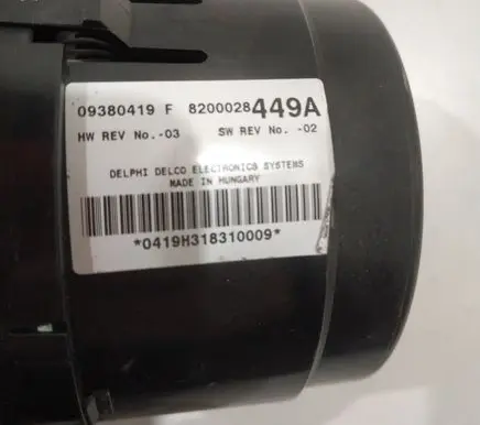 Renault Espace - Grand espace IV Climate control unit 09380419F 09380419 8200028449A