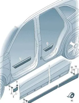 Audi Q5 SQ5 8R Front door trim (molding) 8R0853959D 8R0853959E