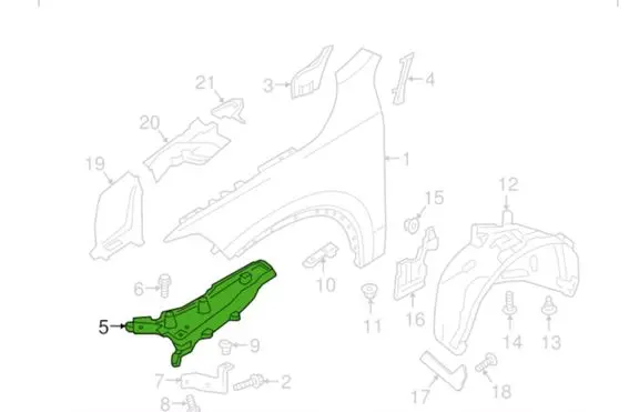 Volvo XC90 Fender mounting bracket 31391778
