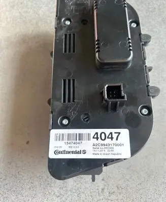 Opel Mokka Climate control unit 13474047 A2C9943170001