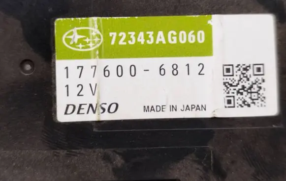 Subaru Outback Climate control unit 72343AG060 1776006812