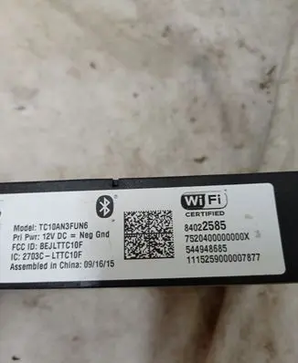 Chevrolet Volt II Bluetooth control unit module 84022585
