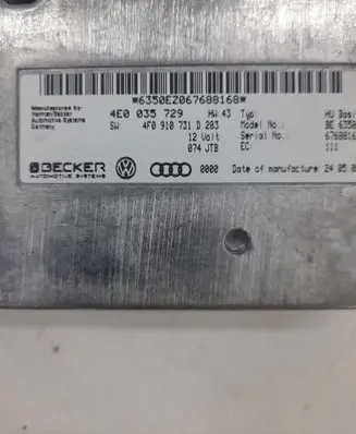 Audi A6 S6 C6 4F MMI control unit 4F0910731D 4E0035729