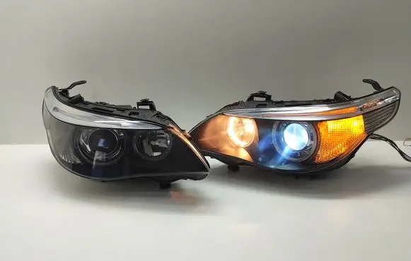 BMW 5 E60 E61 Headlights/headlamps set 15876100 158761 BIXENON