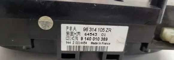 Citroen Xsara Picasso Climate control unit 96314105ZR 6454301 9140010369