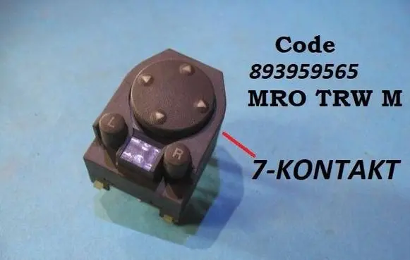 Audi 80 90 S2 B4 Wing mirror switch 893959565 MROTRWM