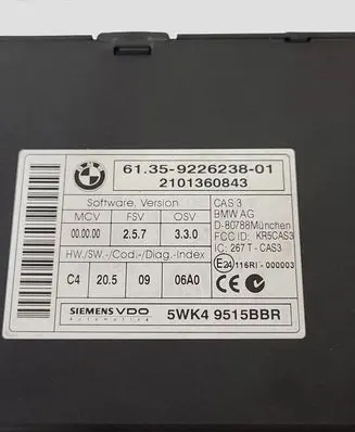 BMW 3 E90 E91 CAS control unit/module 6135922623801 2101360843