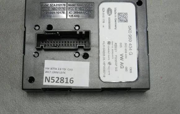 Volkswagen Jetta VI Keyless (KESSY) go control unit/module 5K0959434G