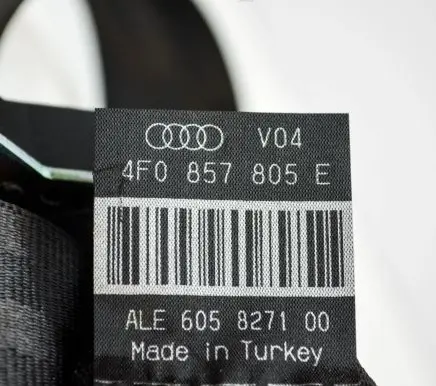 Audi A6 S6 C6 4F Rear seatbelt 4F0857805E