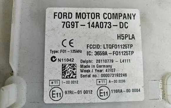 Ford S-MAX Comfort/convenience module 7G9T14A073DC 3659AF01125TP 28110779