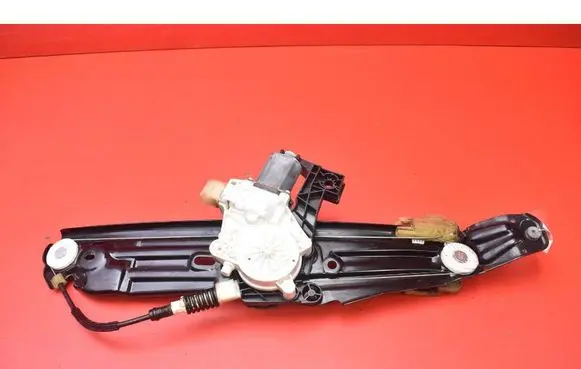 Rear door window regulator with motor