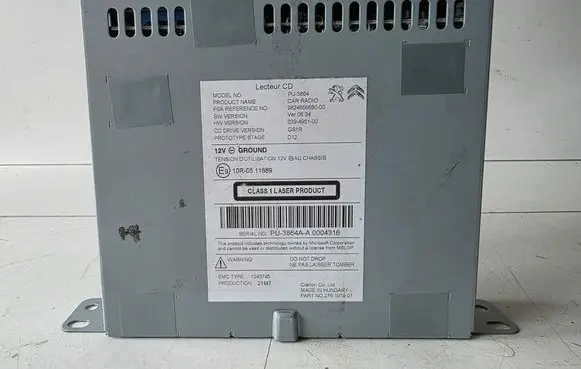 Peugeot 508 Navigation unit CD/DVD player 9824656680