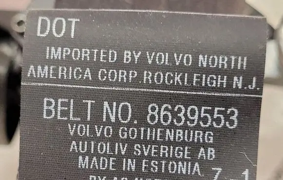 Volvo V50 Rear seatbelt 6085750R0C NAL0701270057