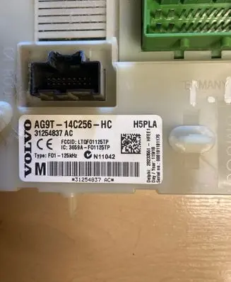 Volvo XC60 Comfort/convenience module 31254837AC 31254837 AH9T14C256HC