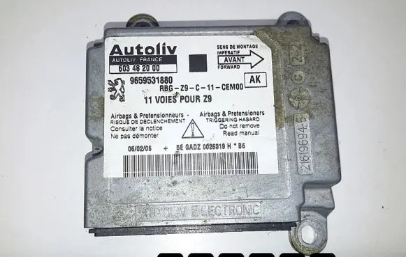 Peugeot 607 Airbag control unit/module 9659531880