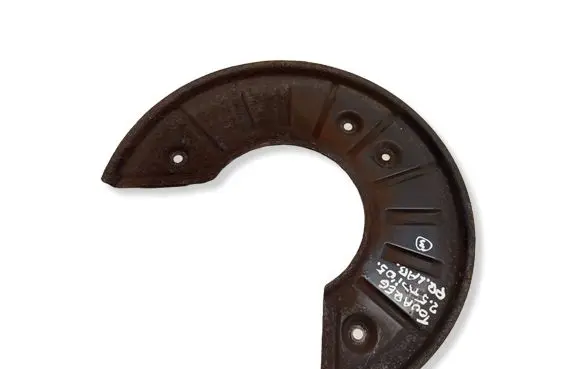 Volkswagen Touareg I Front brake disc dust cover plate 