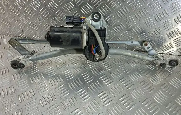 Front wiper linkage and motor