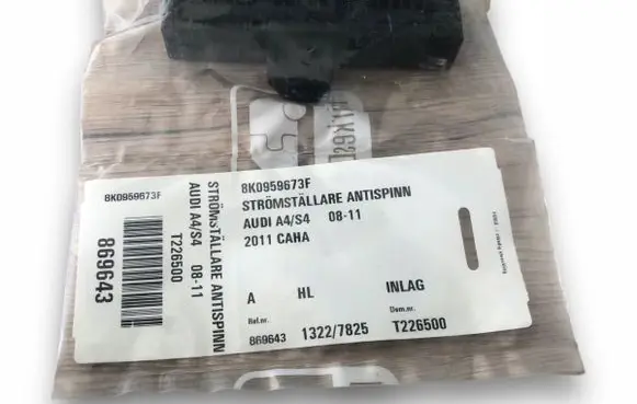 Audi A5 Sportback 8TA ESP (stability program) switch 8K0959673F