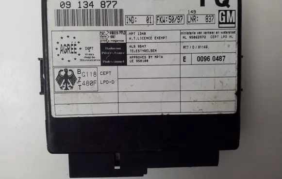 Opel Vectra B Comfort/convenience module 09134877