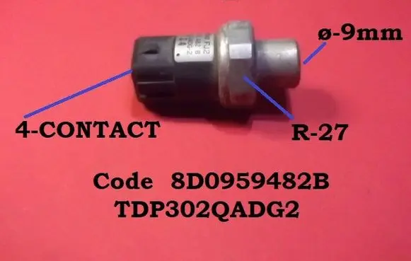 Audi A3 S3 8L Air conditioning (A/C) pressure sensor 8D0959482B TDP302QADG2