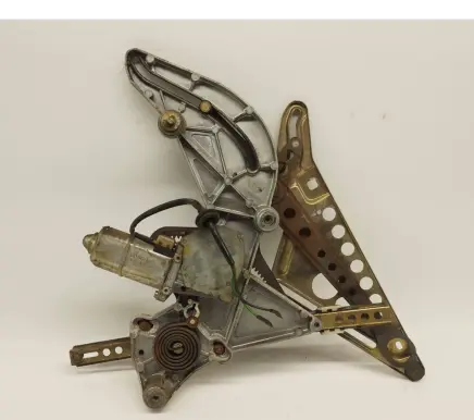 Rear door window regulator with motor
