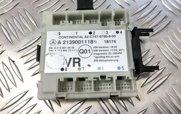 Mercedes-Benz S W222 Door control unit/module A2139001118