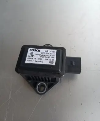 Audi A8 S8 D3 4E ESP acceleration yaw rate sensor 8E0907637A 0265005245 0025644