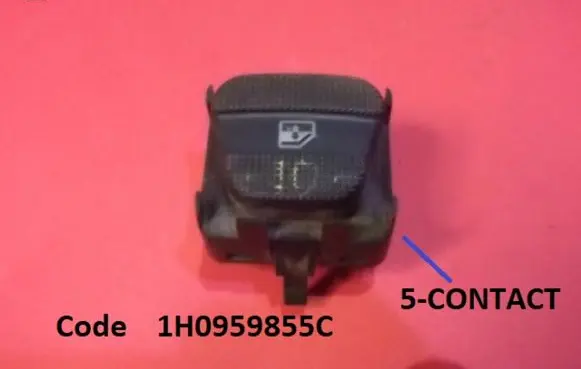 Volkswagen Golf III Electric window control switch 1H0959855C