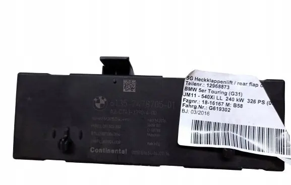 BMW 7 G11 G12 Tailgate/trunk control unit/module 7478705