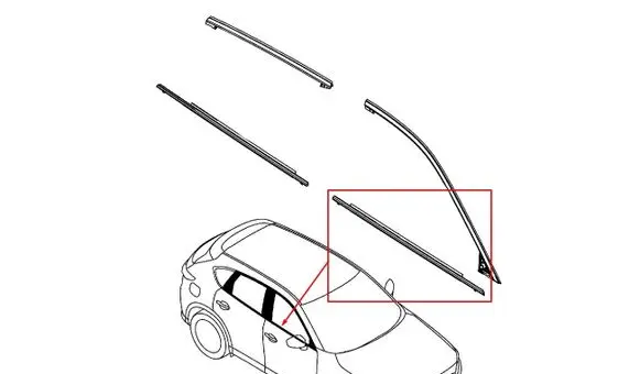 Mazda CX-5 II Front door windshield rail KB7W50640C