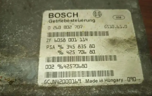 Peugeot 607 Gearbox control unit/module 0260002707 9634583580 9642570680