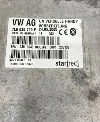 Volkswagen Touareg I Bluetooth control unit module 7L6035729F 24052005 53QY008LFTA3