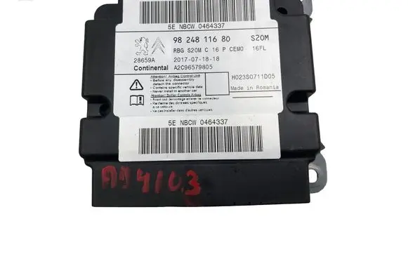 Peugeot 3008 II Airbag control unit/module 9824811680