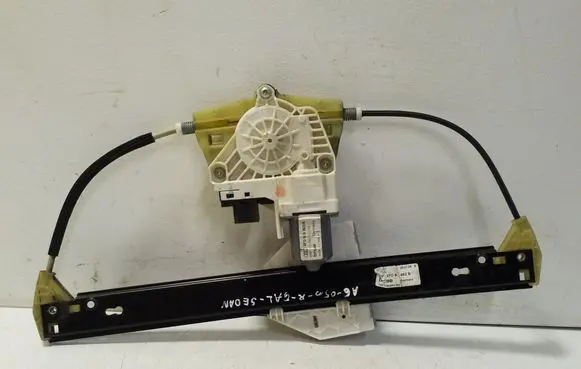 Rear door window regulator with motor