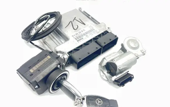 Mercedes-Benz CLK A209 C209 Engine ECU kit and lock set A2095453308 A6461505091