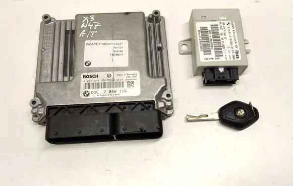 BMW X3 E83 Engine ECU kit and lock set 0281013924 7809196 030046166