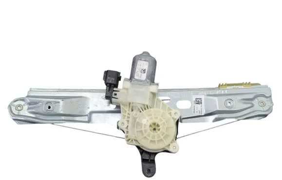 Rear door window regulator with motor